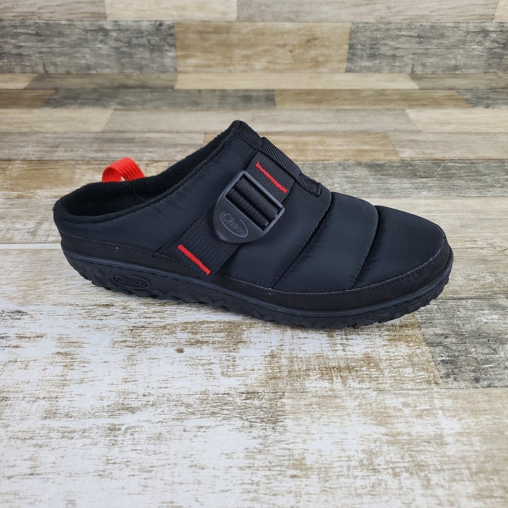 Chaco Ramble Puff Mens Clogs Sz 9.5 Comfort Black Quilted Round Toe Slip On